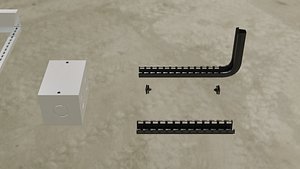 3D Network cabling trays for Archviz