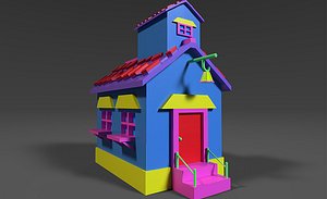 fantasy cartoon houses pack 3D model