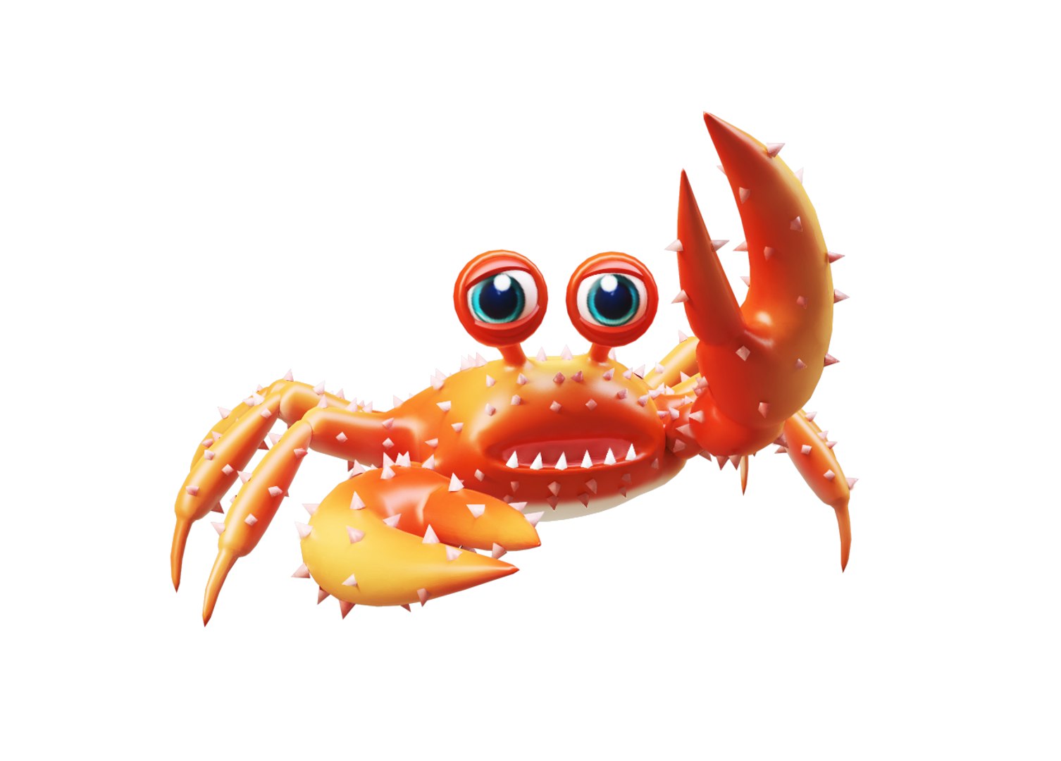 Red King Crab Toon 3D Model TurboSquid 1586292
