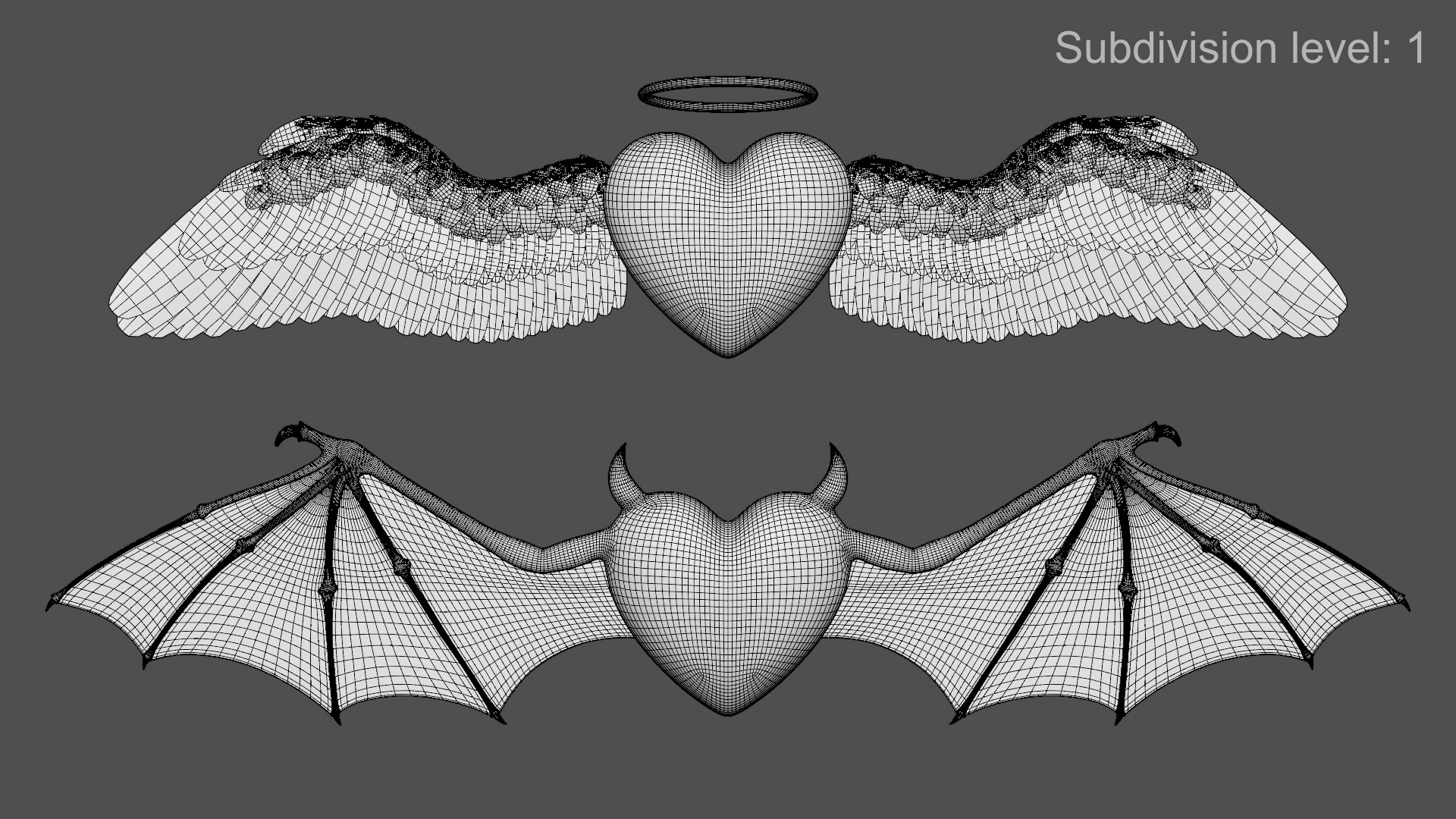 Bad and Good Winged Heart Bundle model https://p.turbosquid.com/ts-thumb/bv/AUwZDG/BM/bundle1wireframesub1/png/1749653276/1920x1080/fit_q87/8e2eccb15987f4f9e0eb6bd9afa6259d966116f6/bundle1wireframesub1.jpg