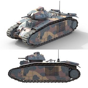 Char B1 French Heavy Tank 3D