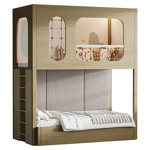 3D Bunk bed for kids 012