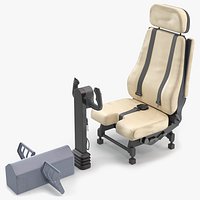 Cockpit Pilot Seat with Control Yoke