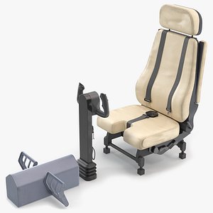 Cockpit Pilot Seat with Control Yoke