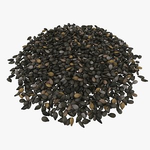 3D black sesame seeds