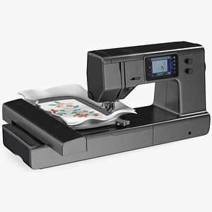 Sewing Black Printer Screen On Rigged for Cinema 4D 3D
