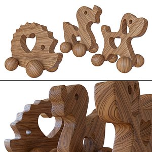 3D wooden gurney model