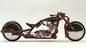 steampunk moto 3D model