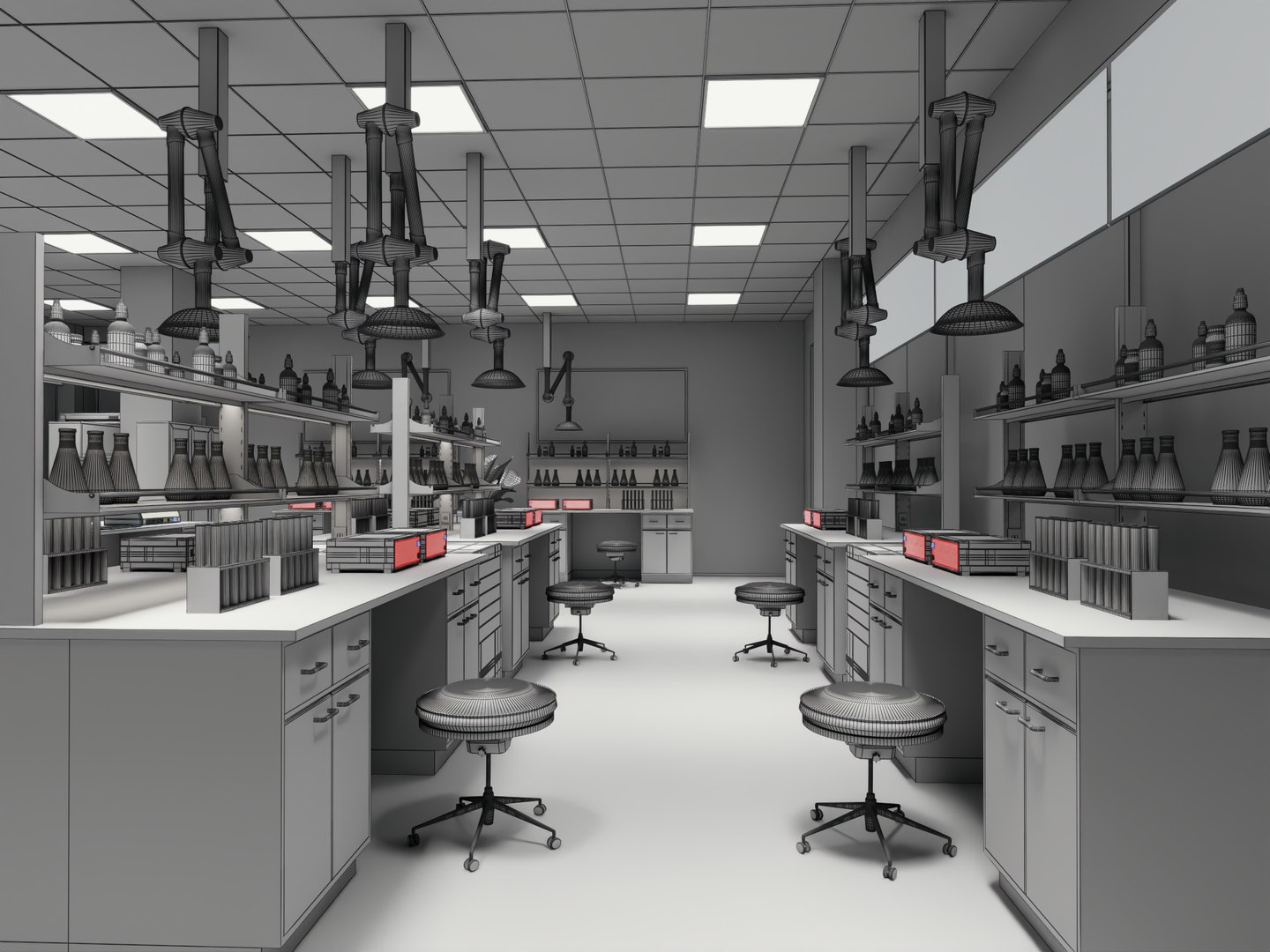 3D Laboratory Interior Science Lab Equipment PBR Game Ready ...