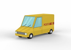 3D model mail truck
