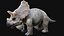 3D triceratops rigged model