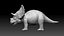 3D triceratops rigged model