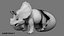 3D triceratops rigged model