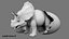 3D triceratops rigged model