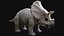 3D triceratops rigged model