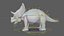 3D triceratops rigged model
