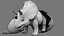 3D triceratops rigged model