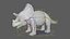 3D triceratops rigged model