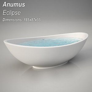 3d model animus elipse bathtub