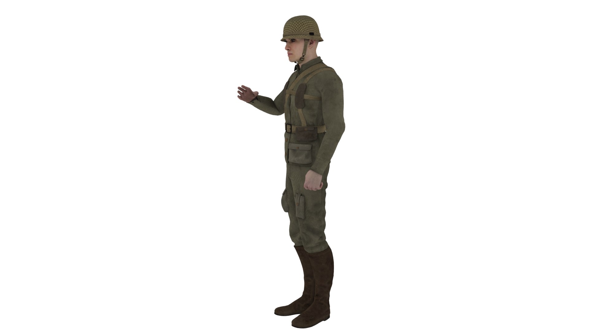 3D Model Army Man Salute - TurboSquid 1982487