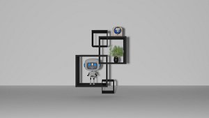 shelve shelf furnishing 3D model