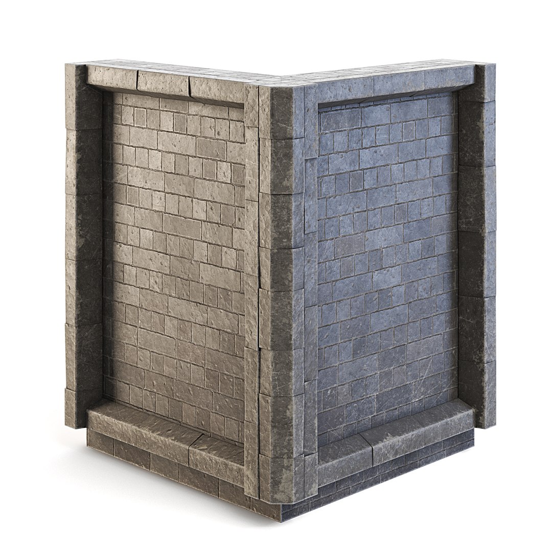Dungeon Wall Corner Outside 3D TurboSquid 2291849