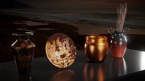3D Rustic Accent Items 4-Pack A