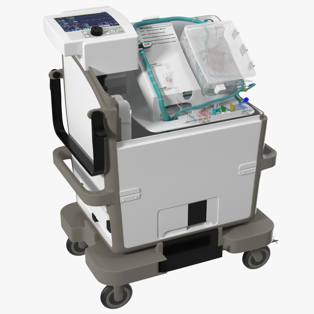 Organ Care System with Heart 3D model preview