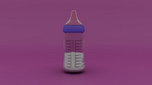3D model Baby Bottle with Water Level