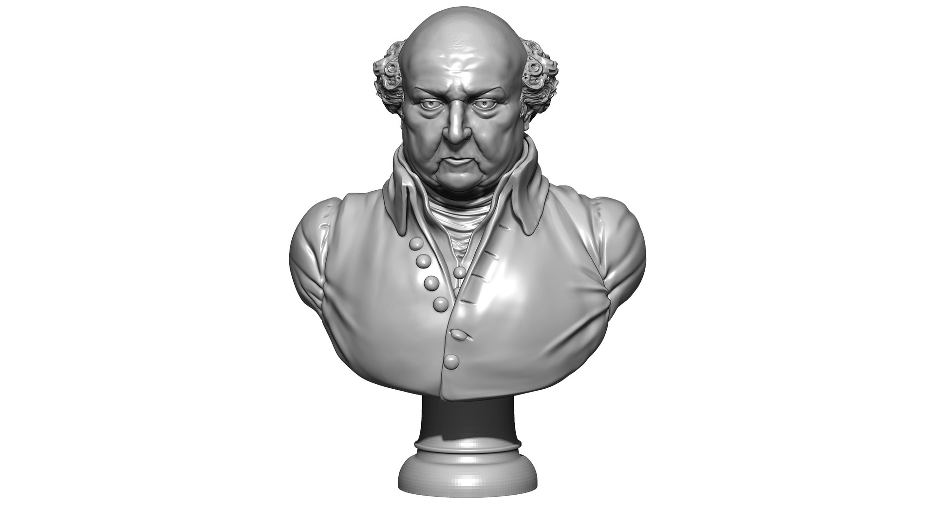 John adams president bust 3D model - TurboSquid 1354856