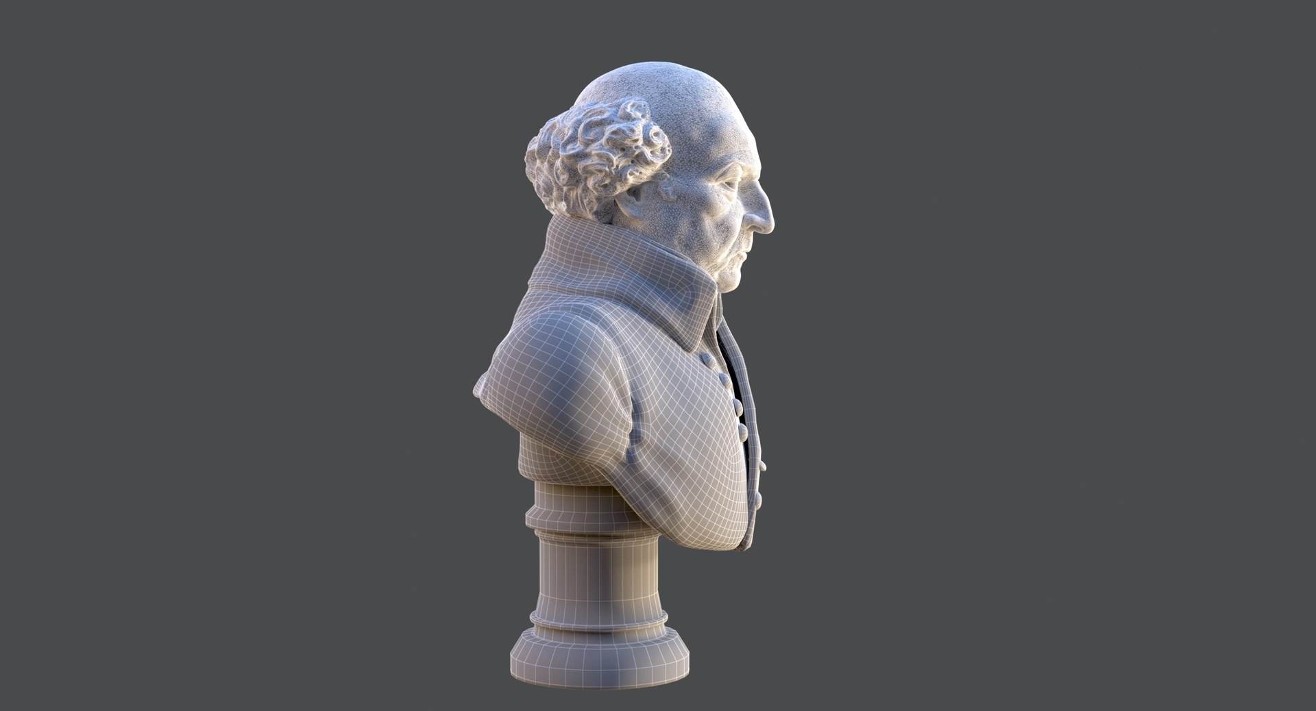 John adams president bust 3D model - TurboSquid 1354856
