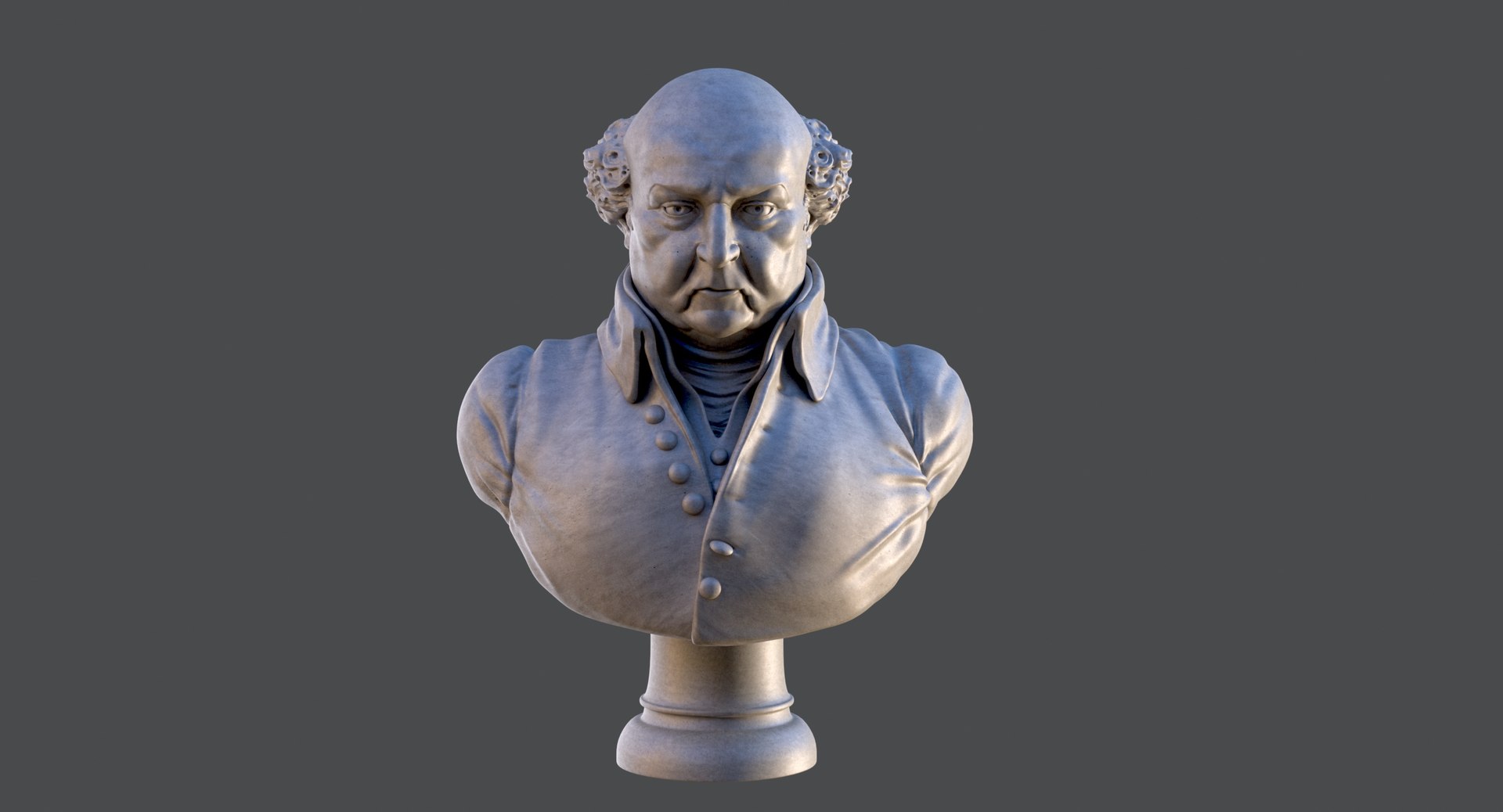 John adams president bust 3D model - TurboSquid 1354856