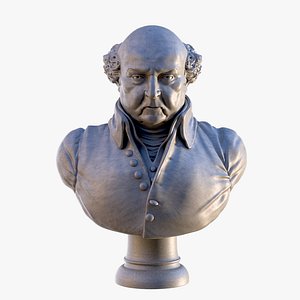 john adams president bust 3D model