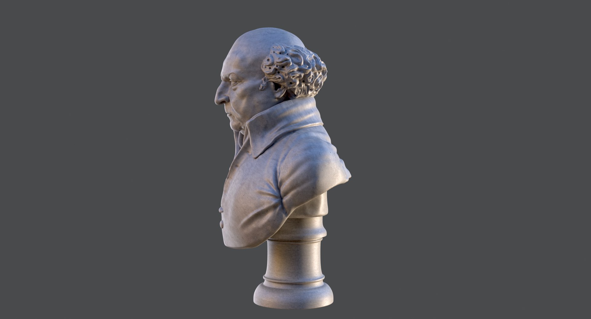 John adams president bust 3D model - TurboSquid 1354856