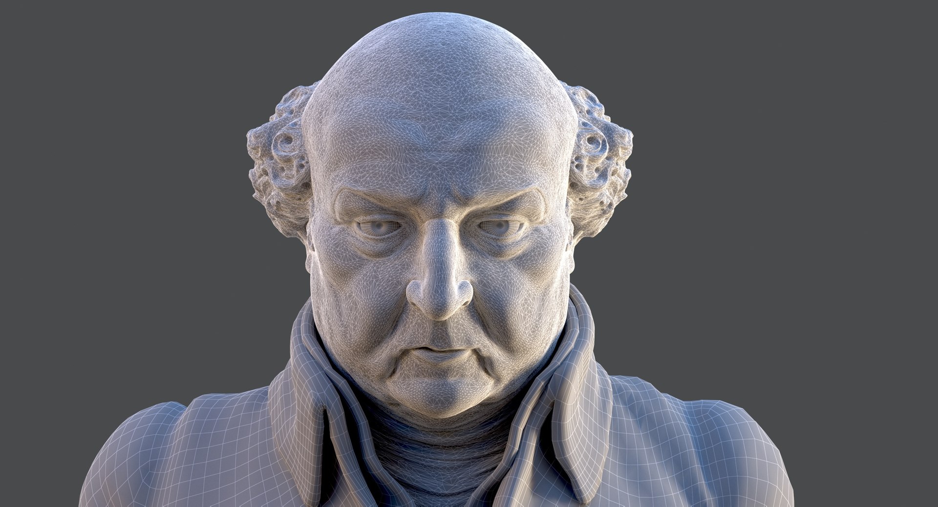John adams president bust 3D model - TurboSquid 1354856