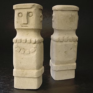 Realistic Ethnic statue stone Sumba