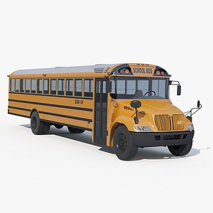 3d model american school bus