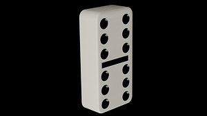 ivory  domino piece 28 3D model