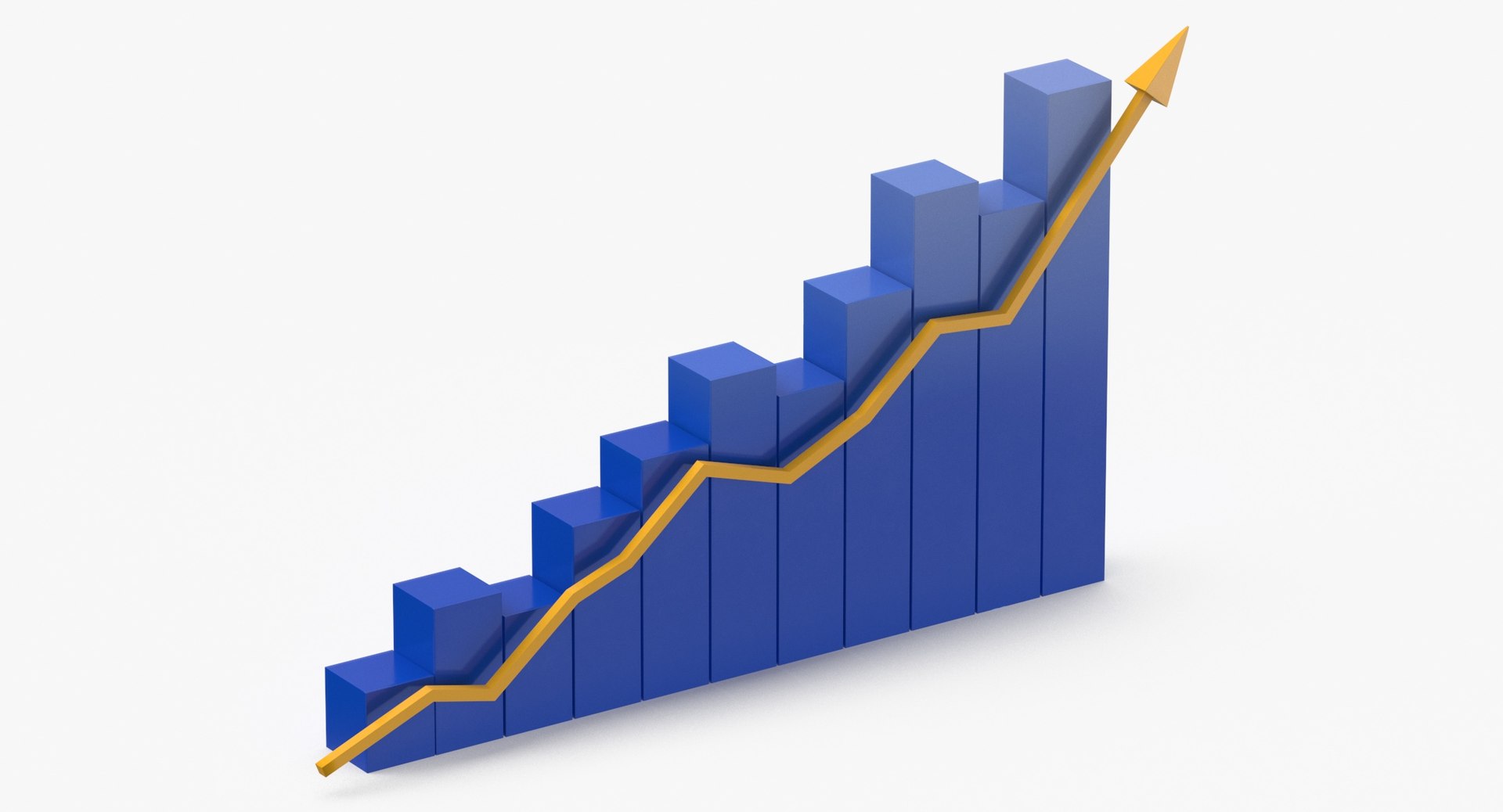 Rising Chart model - TurboSquid 1823772