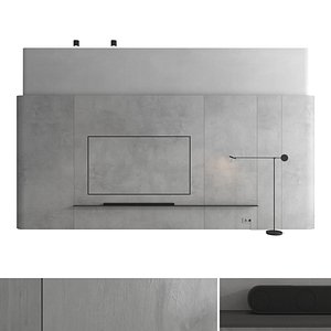 3D model TV wall set 58