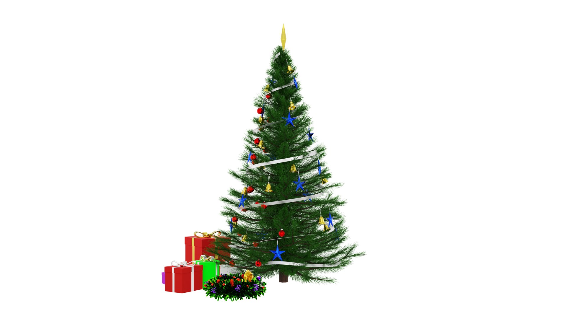 Christmas Tree And Gift Box 3D Model - TurboSquid 2298844