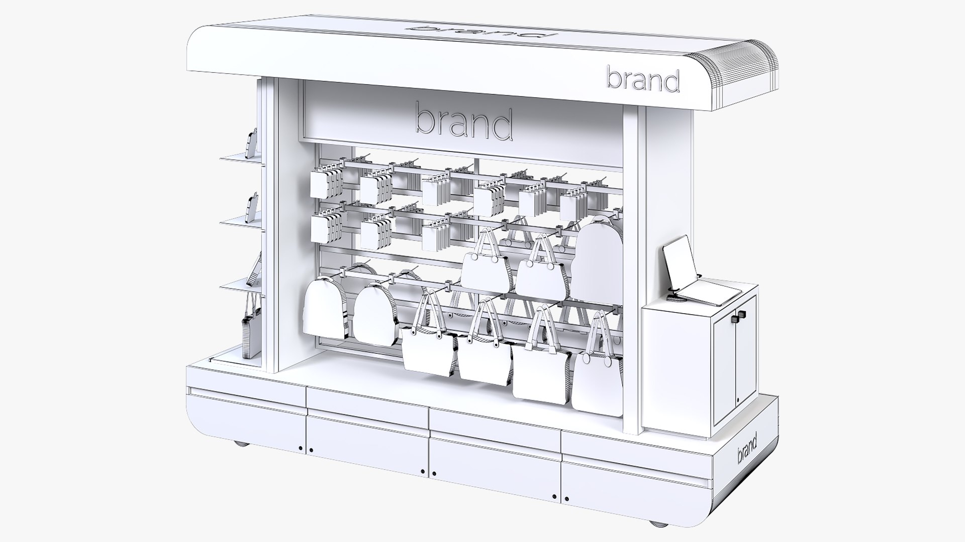 Counter kiosk furniture for product display 3D model - TurboSquid 2129857