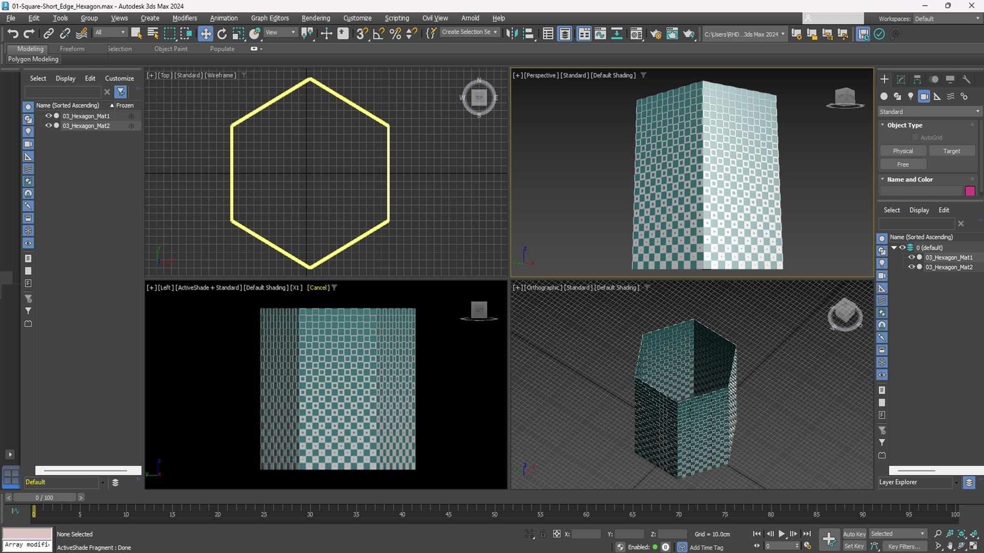 3D Model Parametric Square Pattern Hexagon - TurboSquid 2345235