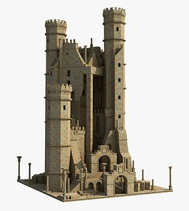Fantasy Castle Ruins 3D model