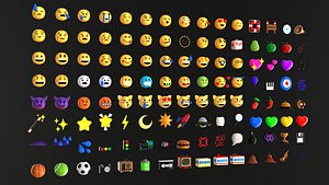 Emoji STL Pack Cute Smiley Faces 3D Printable Emoji Icons 3D model