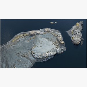 Rocky Beach Coastline- 3D PBR Model