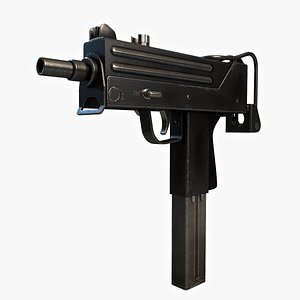 free ingram machine pistol 3d model