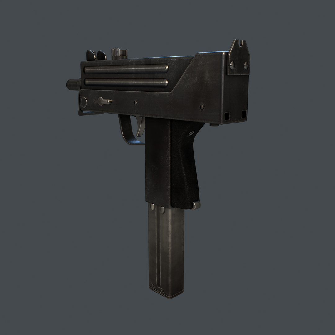 free ingram machine pistol 3d model