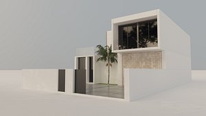 3D modern exterior scene home