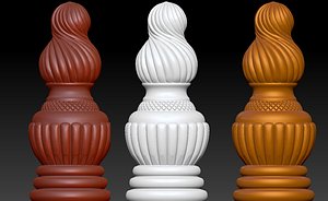 CABRIOLE CARVED Furniture Leg Design 3D Models  set - 003